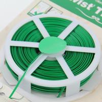 50 m tuinieren accessoires gereedschap pakket Plastic bloem hout koppellijn Twist Tie Reel Plant koppellijn spoel met een kotter - thumbnail