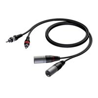 Procab CAB701 Basic 2x XLR male - 2x RCA male 1.50 meter - thumbnail