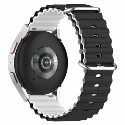Ocean Style bandje - Zwart / wit - Xiaomi Redmi Watch 5 Active / Redmi Watch 5 Lite Ocean Style bandje - Zwart / wit - Xiaomi Redmi Watch 5 Active / Redmi Watch 5 Lite