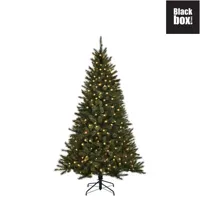 black box kunstkerstboom Toronto met ledverlichting h185 x d114cm - thumbnail