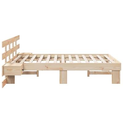 Bedframe Bruin Massief grenenhout en massief grenenhout
