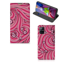 Samsung Galaxy M51 | Bookcase | Swirl Pink - thumbnail