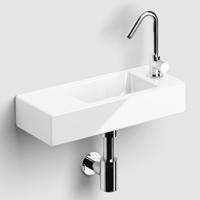 Clou InBe fonteinset 46x19x9cm nr4 inclusief kraan plug en sifon keramiek Wit IB/03.03096 - thumbnail