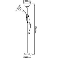 Brilliant VloerlampSpari Led 2-lichts 180cm metaalgrijs met wit - G98811/05 - thumbnail