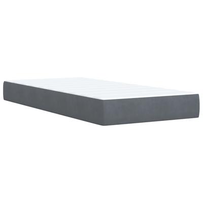 Boxspring met matras fluweel donkergrijs 80x200 cm