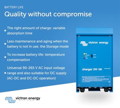 Victron Energy Phoenix Smart 24/16 (2) Loodaccu-lader 24 V Laadstroom (max.) 16 A Victron Energy Phoenix Smart 24/16 (2) Loodaccu-lader 24 V Laadstroom (max.) 16 A