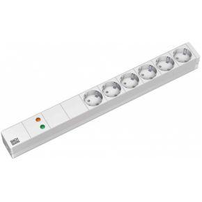 Bachmann 333402 19 inch 1 HE Geaarde contactdoos Grijs
