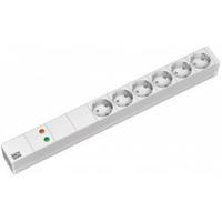 Bachmann 333402 19 inch 1 HE Geaarde contactdoos Grijs - thumbnail