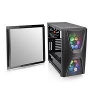 Thermaltake Commander C34 TG Midi-tower PC-behuizing, Gaming-behuizing Zwart 2 voorgeïnstalleerde LED-ventilators, 1 voorgeïnstalleerde ventilator, - thumbnail