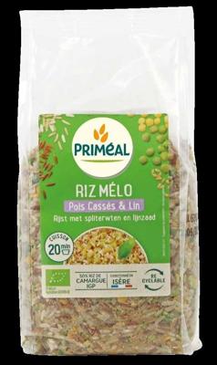 Primeal Rijst met spliterwten en lijnzaad bio 500 Gram