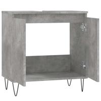 Badkamerkast 58x33x60 cm bewerkt hout betongrijs - thumbnail