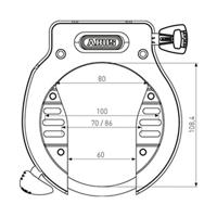 Abus amparo slot 4650sl - art2 - zwart - fietsslot - thumbnail