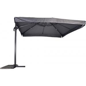 Zweefparasol Virgo 300 x 300 cm met volan grijs Zweefparasol Virgo 300 x 300 cm met volan grijs