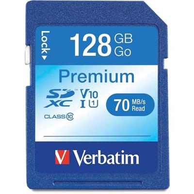 Verbatim Premium SDXC-kaart 128 GB Class 10, UHS-I Verbatim Premium SDXC-kaart 128 GB Class 10, UHS-I