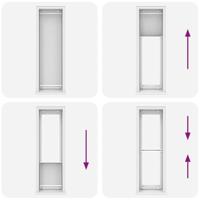 Pliss rolgordijn 60x200 cm stofbreedte 59,4 cm polyester wit - thumbnail