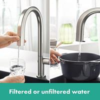 Hansgrohe Aqittura M91 Filter systeem 210, uittrekbare uitloop, 1jet, rvs look - thumbnail