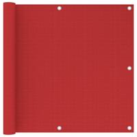 Balkonscherm 90x300 cm HDPE rood - thumbnail