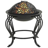 VidaXL Vuurplaats met pook 49 cm staal - thumbnail