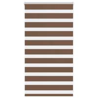 VidaXL Zebra rolgordijn 70x100 cm stofbreedte 65,9 cm polyester bruin - thumbnail