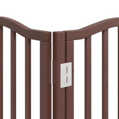 Hondenhek inklapbaar 15 panelen 750 cm populierenhout bruin