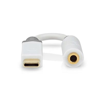 Nedis CCBW65950WT01 Usb-adapter Usb 2.0 Usb-c™ Male 3,5 Mm Female 0.10 M Rond Verguld Pvc Wit Doos Nedis CCBW65950WT01 Usb-adapter Usb 2.0 Usb-c™ Male 3,5 Mm Female 0.10 M Rond Verguld Pvc Wit Doos