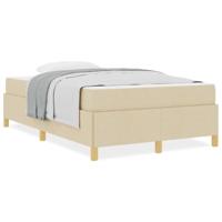 Boxspring bed met matras Crème en Wit 120 x 200 cm Stof - thumbnail