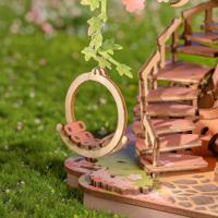 Robotime Sakura Boomhut Kersenbloesem Miniatuur Creatief Knutselen - thumbnail