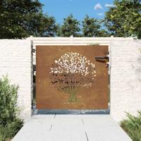 VidaXL Poort 85x75 cm boomontwerp cortenstaal - thumbnail