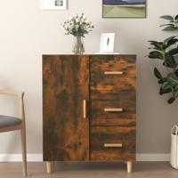 Dressoir 69,5x34x90 cm bewerkt hout gerookt eikenkleurig - thumbnail