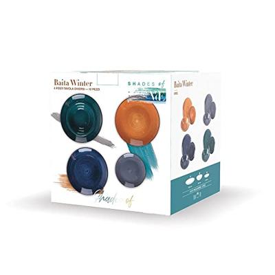 Villa d&apos;Este Serviesset Baita - Winter - 12-delig / 4 personen - 4 dinerborden, 4 diepe borden en 4 ontbijtborden