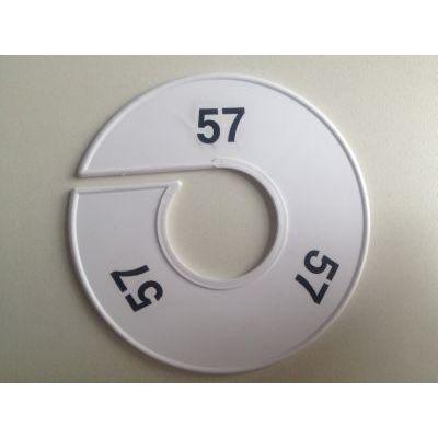 Maatring 11 cm wit/zwart 57