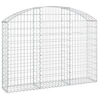 VidaXL Schanskorf gewelfd 150x30x100/120 cm gegalvaniseerd ijzer - thumbnail