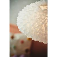 Hanglamp wit Villo stof e27 fitting 30 cm - thumbnail