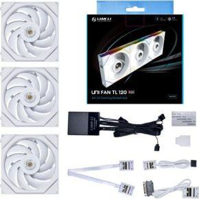 Lian Li UNI FAN TL Series, 3er Pack + Controller PC-ventilator Wit (b x h x d) 124 x 120 x 28 mm Incl. LED-verlichting, Incl. ventilatorcontroller Lian Li UNI FAN TL Series, 3er Pack + Controller PC-ventilator Wit (b x h x d) 124 x 120 x 28 mm Incl. LED-verlichting, Incl. ventilatorcontroller