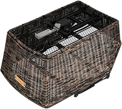 Basil cento rattan look mik - fietsmand - achterop - bruin