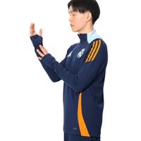 adidas Real Madrid Trainingstrui 1/4-Zip 2024-2025 Donkerblauw Oranje Lichtblauw - thumbnail