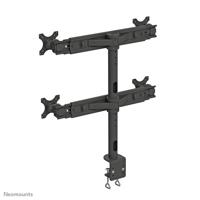 Neomounts FPMA-D700D4 Monitor-tafelbeugel Aantal monteerbare displays: 4 Display(s) 48,3 cm (19) - 76,2 cm (30) Zwart In hoogte verstelbaar, Kantelbaar, - thumbnail
