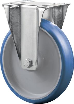 BS Rollen Bokwiel | wiel-d. 125 mm draagvermogen 150 kg | polyurethaan | plaat L104xB80 mm | 1 stuk - L410.B36.125 L410.B36.125