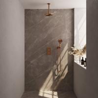 Copper Edition inbouw regendouche 3-weg omstelling SET 35 met 20 cm douchekop, handdouche en slang - thumbnail