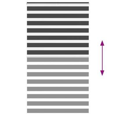 VidaXL Zebra rolgordijn 120x230 cm stofbreedte 115,9 cm zwart