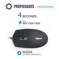 Muis iggual IGG317624 Wit Zwart - thumbnail