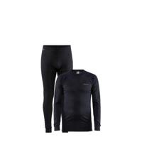 Craft Baselayer Set Thermoset Heren Black L - thumbnail