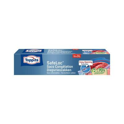 Toppits Diepvrieszakken Safeloc 3ltr Toppits Diepvrieszakken Safeloc 3ltr