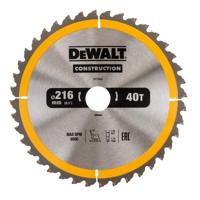 DeWALT Cirkelzaagblad voor Hout | Construction | Ø 216mm Asgat 30mm 40T - DT1953-QZ - thumbnail