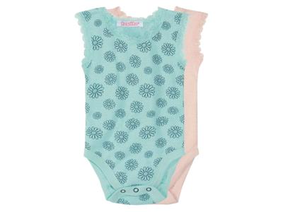 lupilu 2 baby rompers (Lichtroze/mint, 62/68)