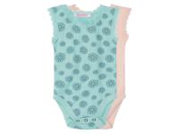lupilu 2 baby rompers (Lichtroze/mint, 62/68) - thumbnail