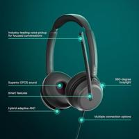 EPOS IMPACT 860T ANC Headset Bedraad Hoofdband Kantoor/callcenter USB Type-C Zwart - thumbnail