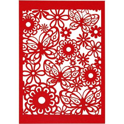 Creativ Company Patroonkarton, vel 10,5x15 cm, 200 gr, rood, 10 stuk/ 1 doos Creativ Company Patroonkarton, vel 10,5x15 cm, 200 gr, rood, 10 stuk/ 1 doos