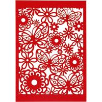 Creativ Company Patroonkarton, vel 10,5x15 cm, 200 gr, rood, 10 stuk/ 1 doos - thumbnail