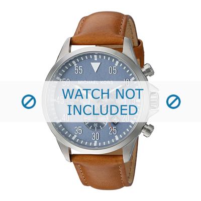 Horlogeband Michael Kors MK8490 Leder Cognac 22mm Horlogeband Michael Kors MK8490 Leder Cognac 22mm